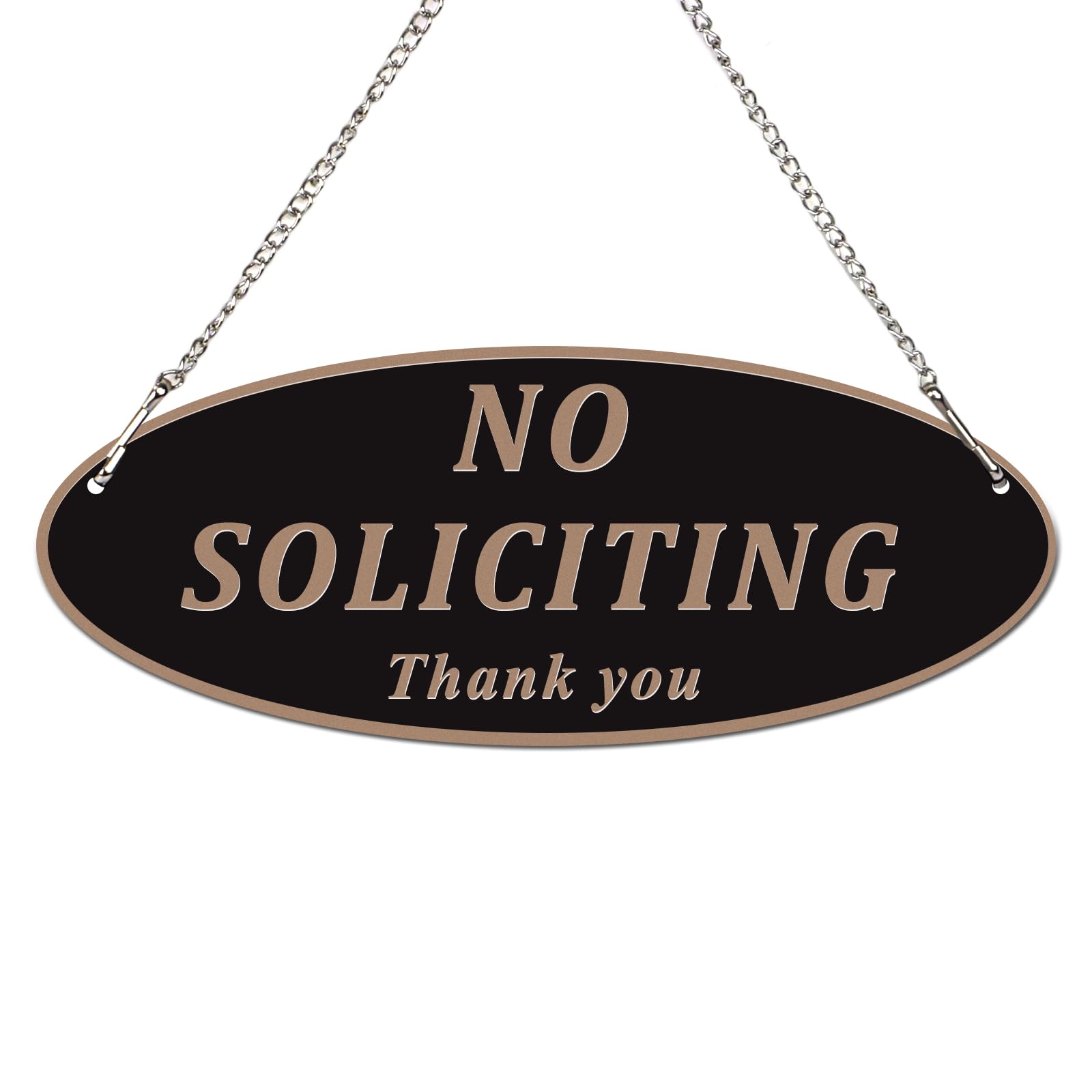 ONEWOK No Soliciting Sign for front door, durable and weather-resistant for lasting visibility.