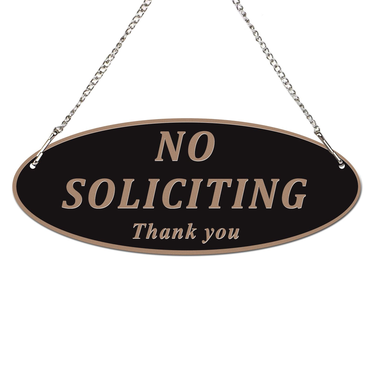 ONEWOK No Soliciting Sign for front door, durable and weather-resistant for lasting visibility.