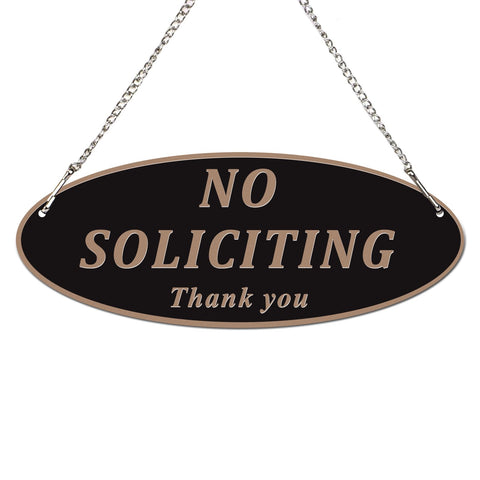 ONEWOK No Soliciting Sign for front door, durable and weather-resistant for lasting visibility.