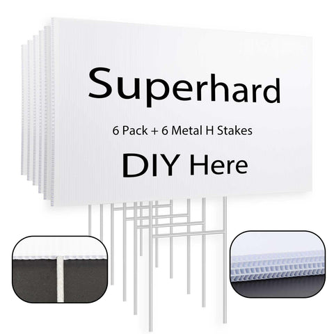 ONEXIZ blank yard sign 17x12 front view for quick DIY messaging.