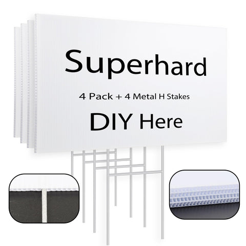 ONEXIZ blank yard sign 17x12 with metal stake, durable outdoor display.