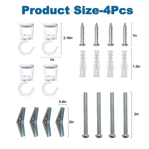 ONIKK ceiling hook packaging shows included installation hardware