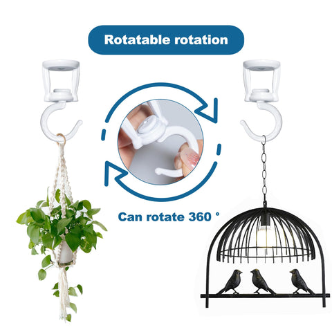 ONIKK white ceiling hooks install on wood for strong planter support.
