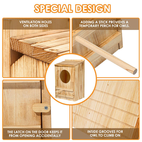 ONKO owl house easy to assemble with included hardware.