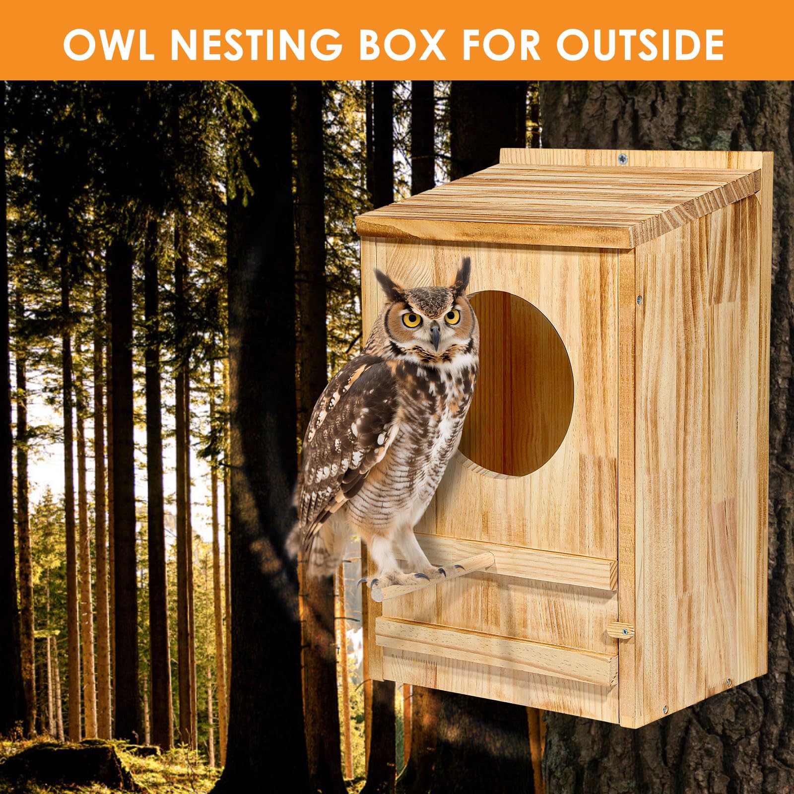 ONKO weatherproof owl house built to endure seasons.
