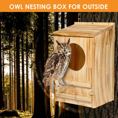 ONKO weatherproof owl house built to endure seasons.