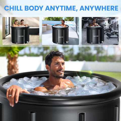 ONLYCARE tub with inflatable top ring illustrating fast setup.