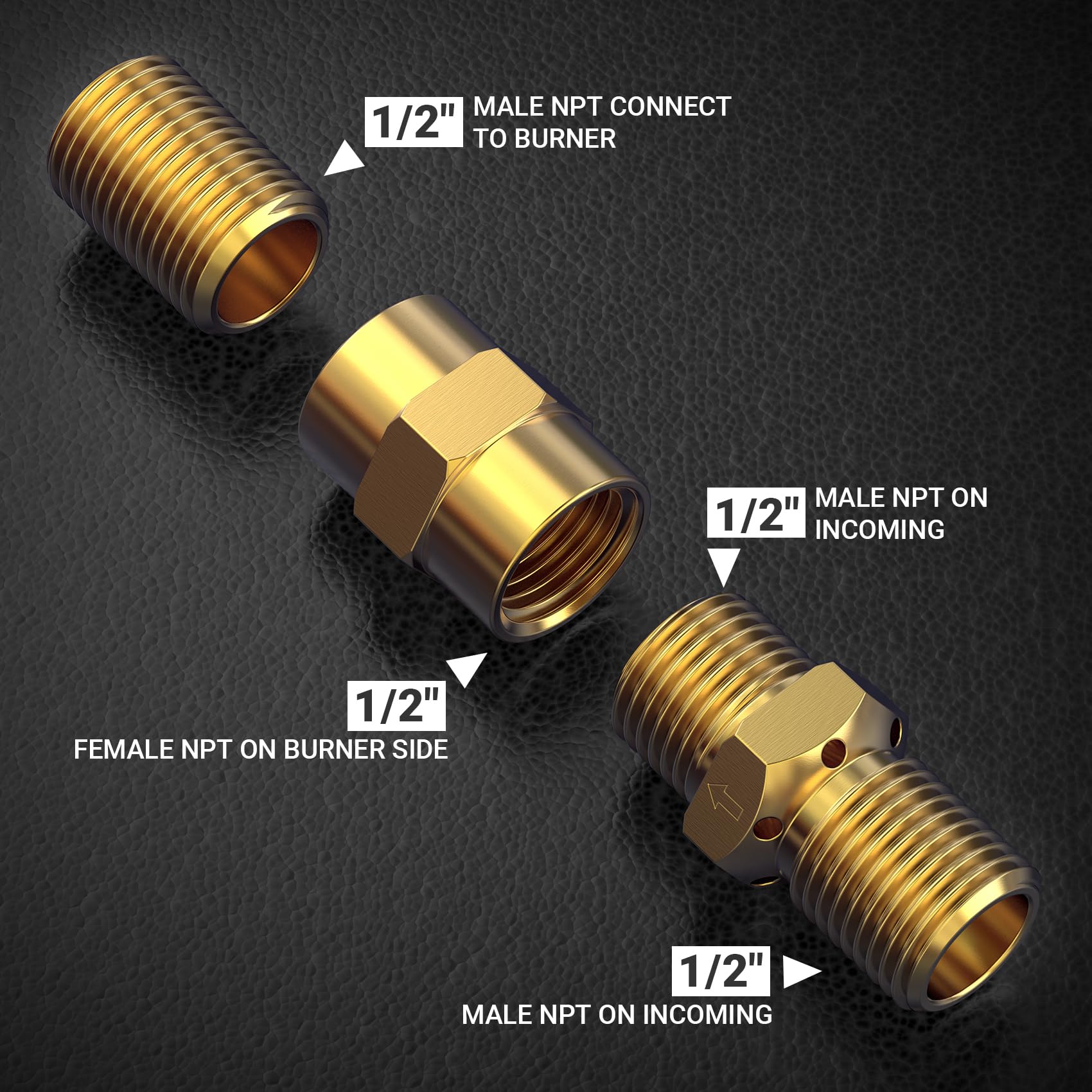 OnlyFire 150k BTU brass valve ensures robust flame performance outdoors.