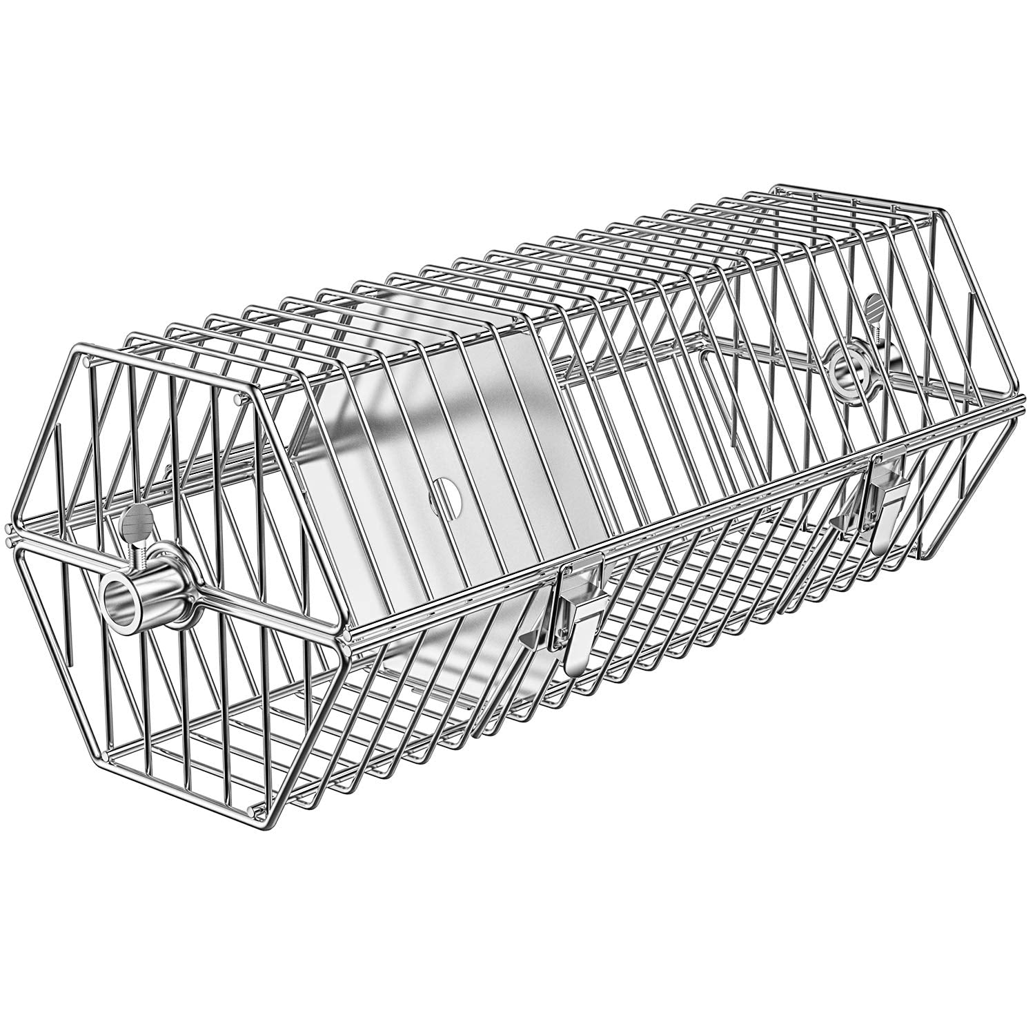 Onlyfire 17-inch rotisserie basket on grill for even cooking