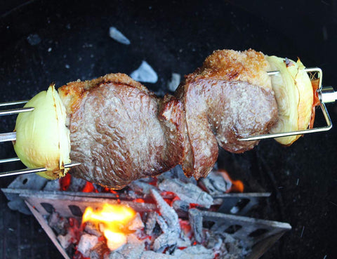 Onlyfire 6003 keeps meat centered and reduces slips during rotation