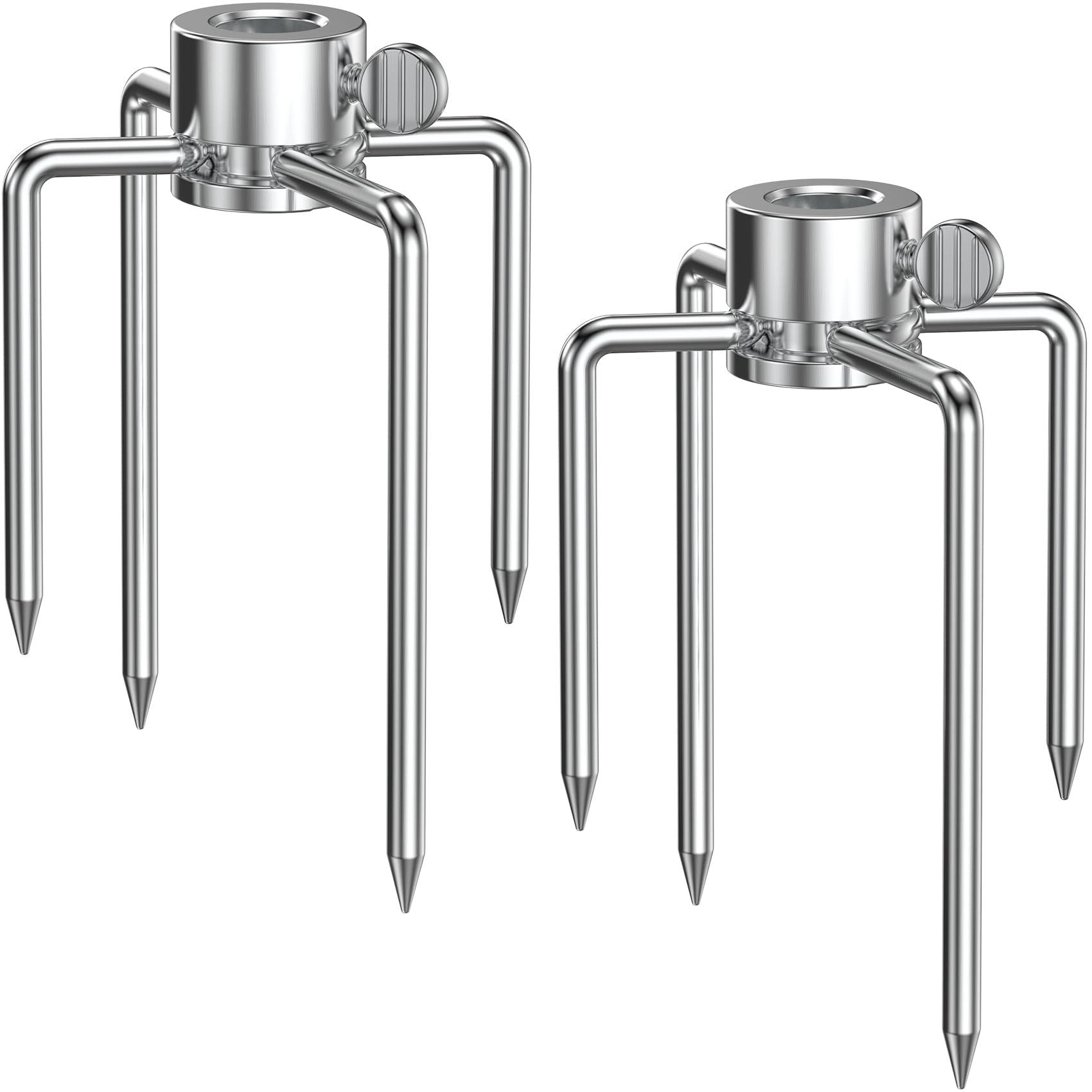 Onlyfire 6003 rotisserie forks with four-prong offset design securely hold meat for even cooking