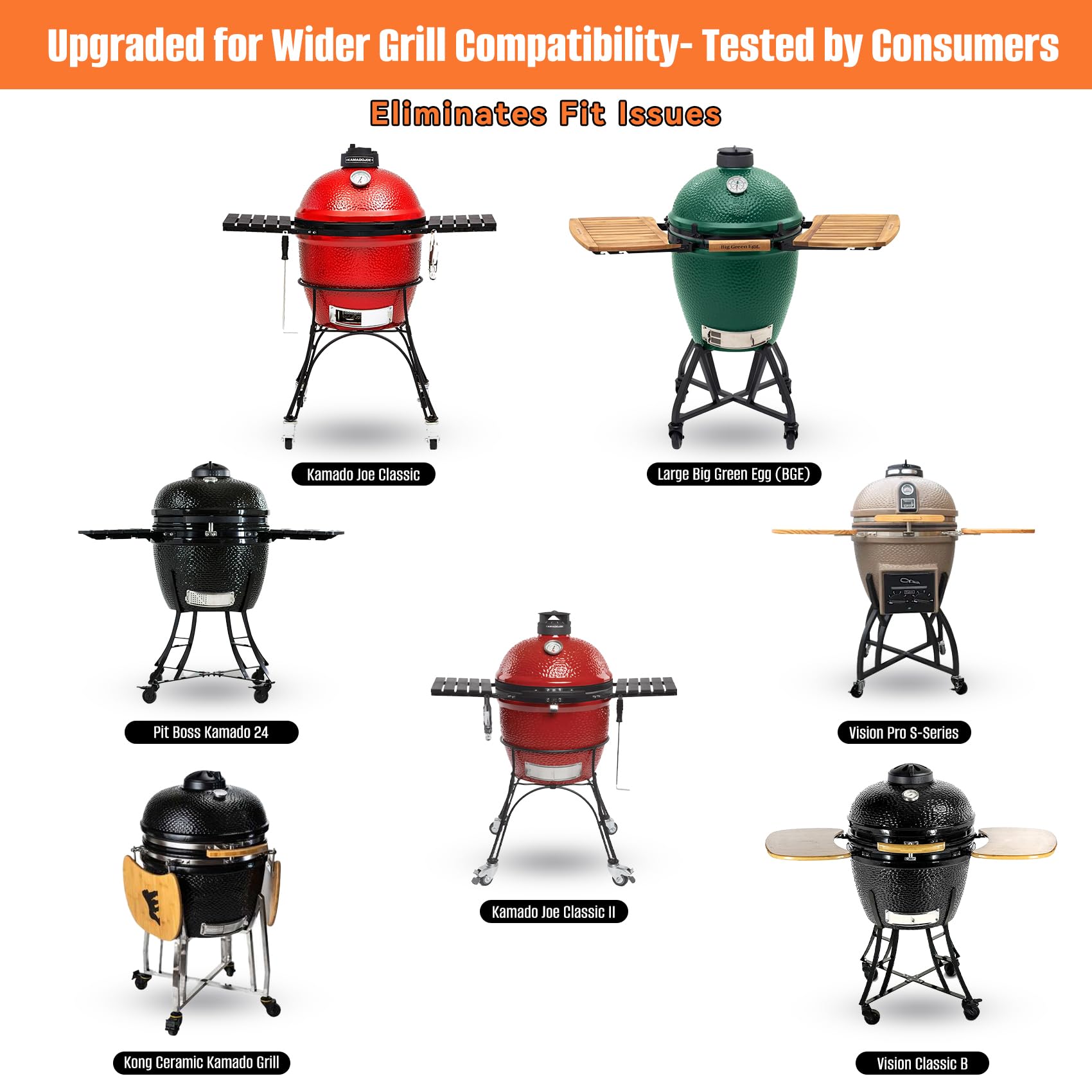 Onlyfire basket with 360° airflow promotes even cooking.