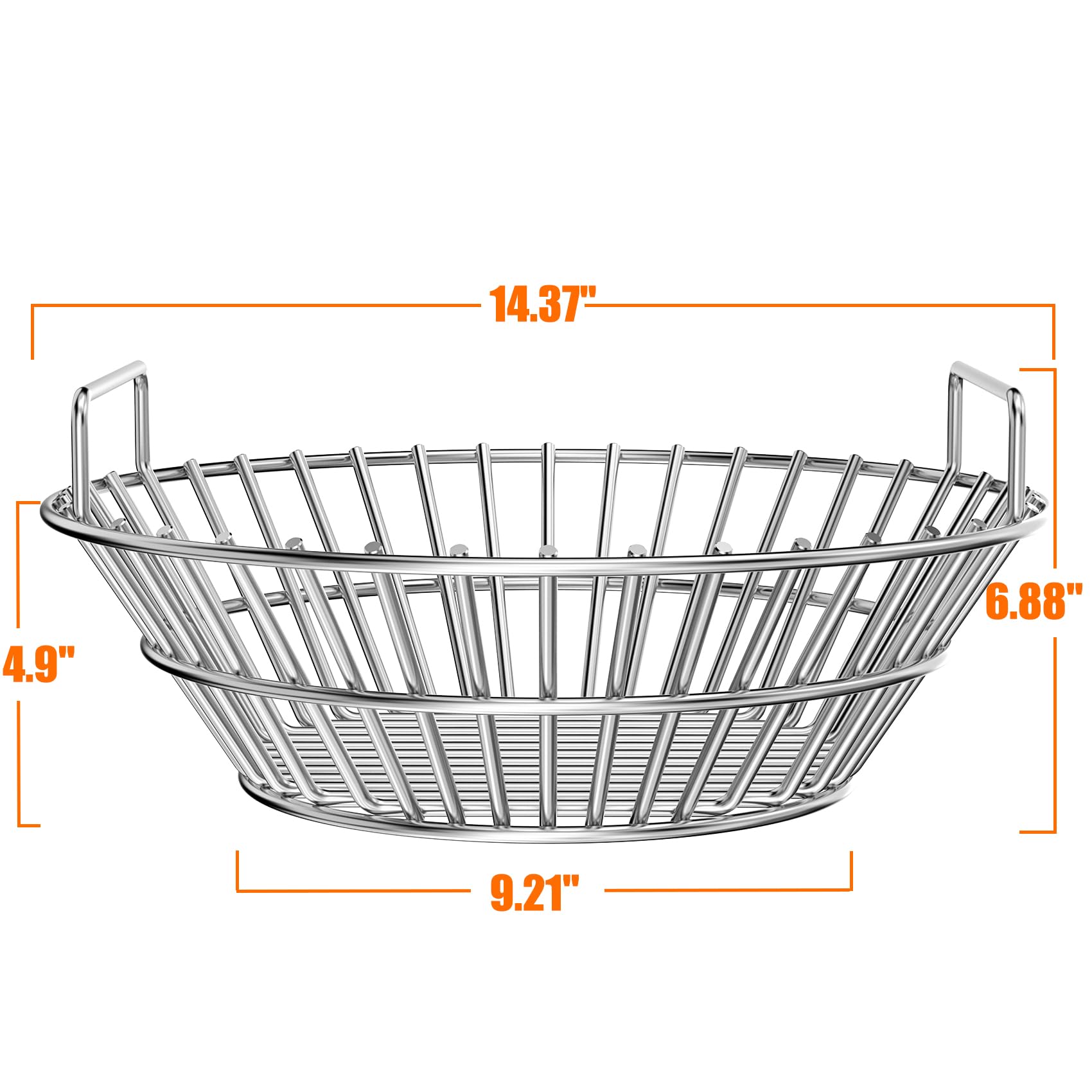 Onlyfire ash basket fits Big Green Egg Large for broad grill compatibility.