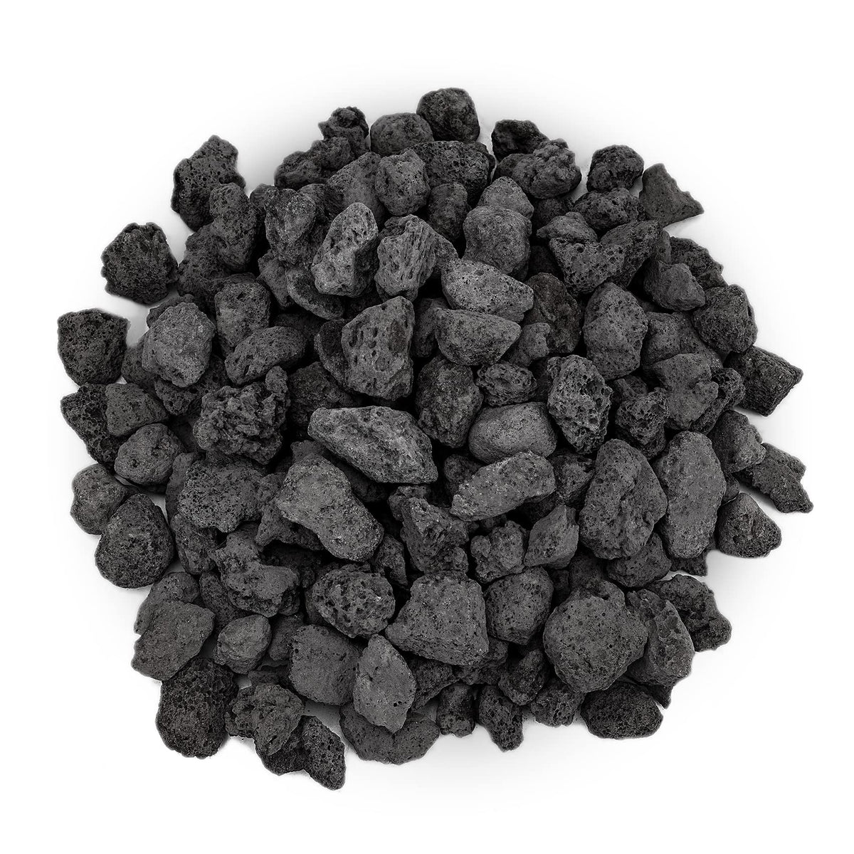Onlyfire black lava rock 10 pounds designed for dramatic fire pit displays.