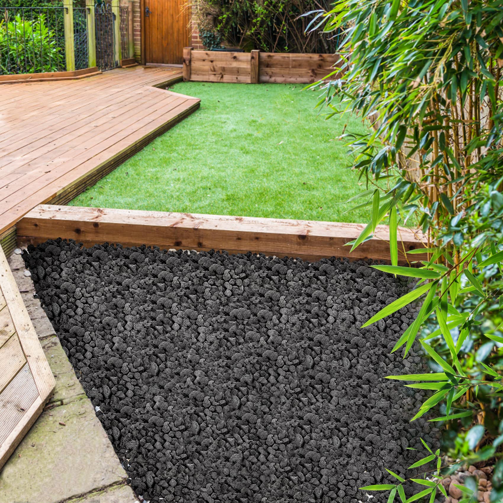Onlyfire lava rock serves as a sturdy base layer under fire glass for decor.