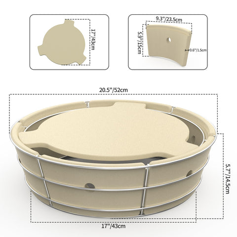 Onlyfire ceramic insulation core preserves heat for extended grilling sessions.