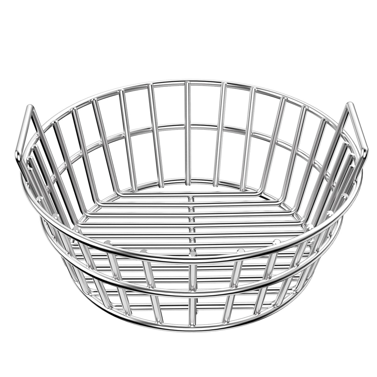 Onlyfire Charcoal Ash Basket top view shows precise Kamado Joe Junior fit for stable burns
