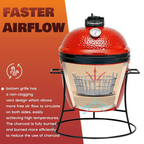 Onlyfire mesh close-up highlights 360-degree airflow for even cooking