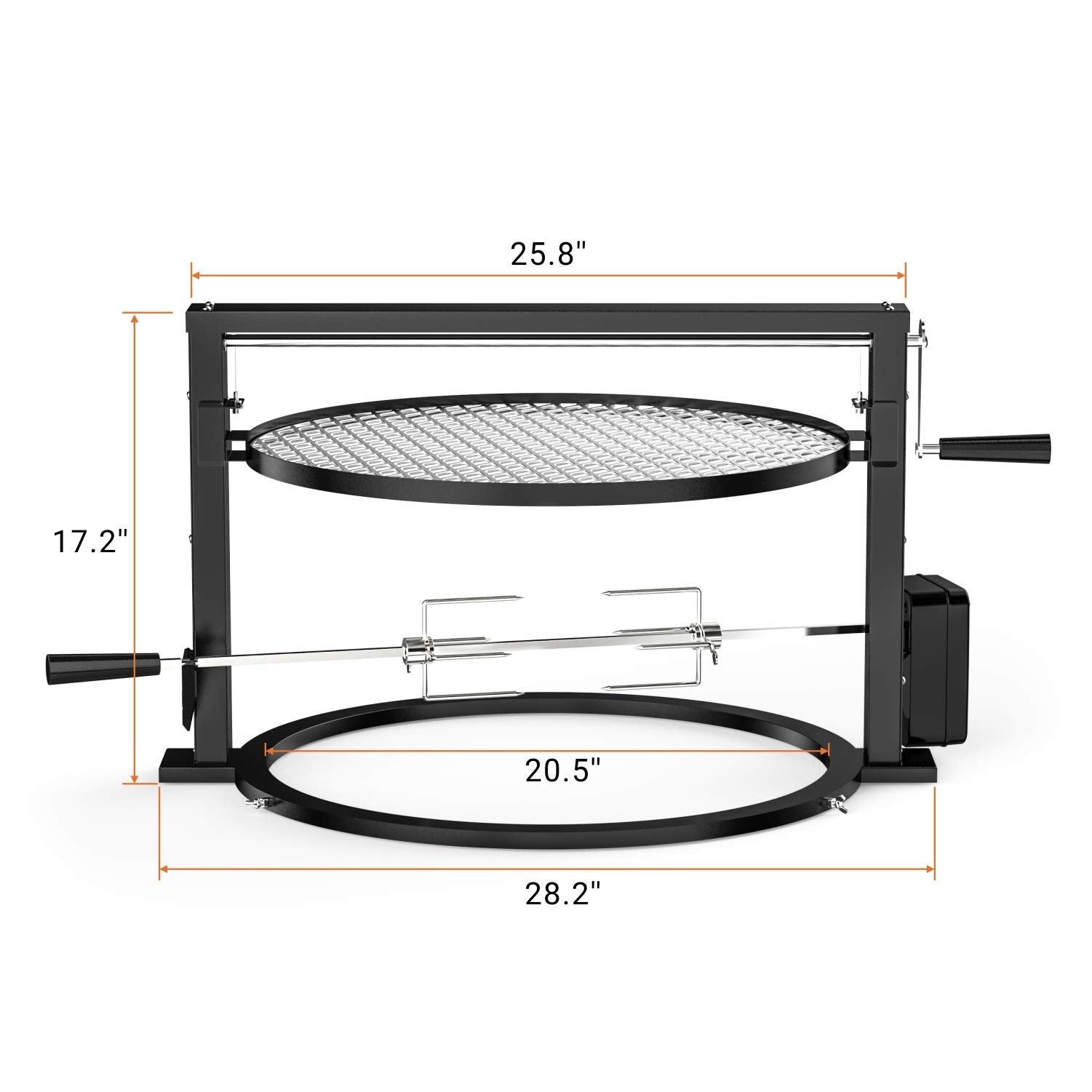 Onlyfire kettle-setup compatibility supports rotisserie or grate options on Weber 22-inch