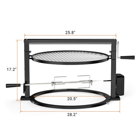 Onlyfire kettle-setup compatibility supports rotisserie or grate options on Weber 22-inch