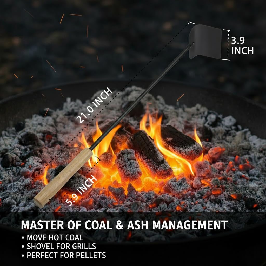Onlyfire Chef ash removal rake head cleans firebox efficiently.