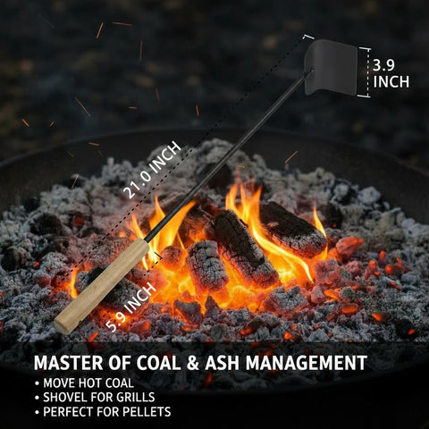 Onlyfire Chef ash removal rake head cleans firebox efficiently.