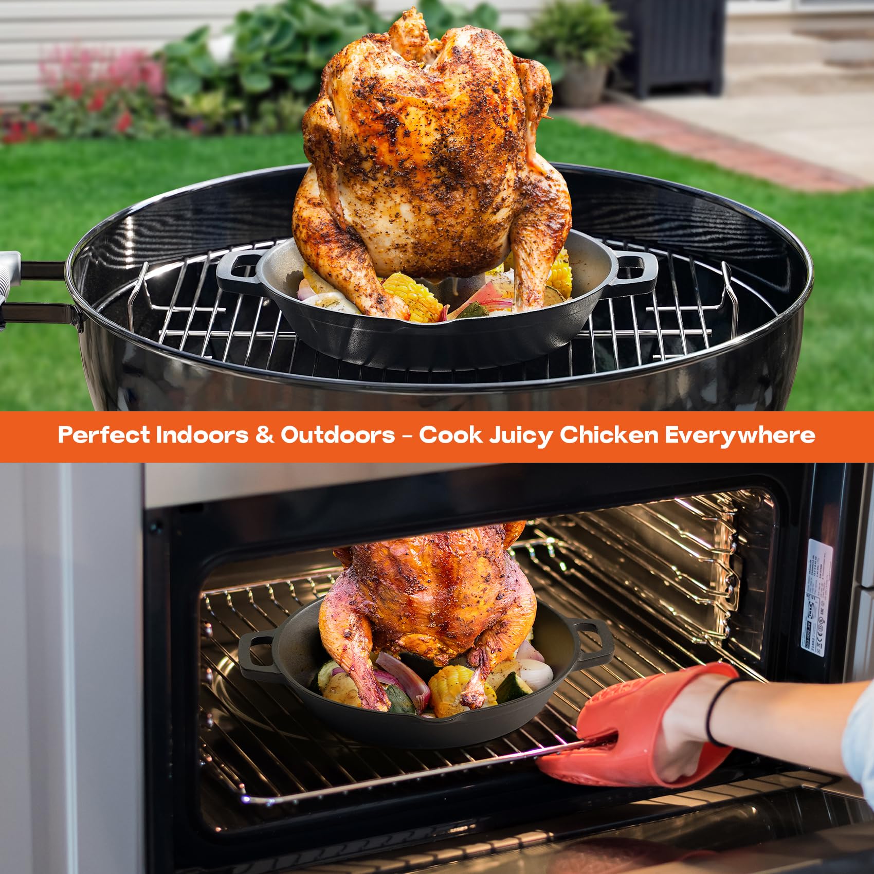 Dimensions: 11-inch pan diameter and 13.4-inch total length