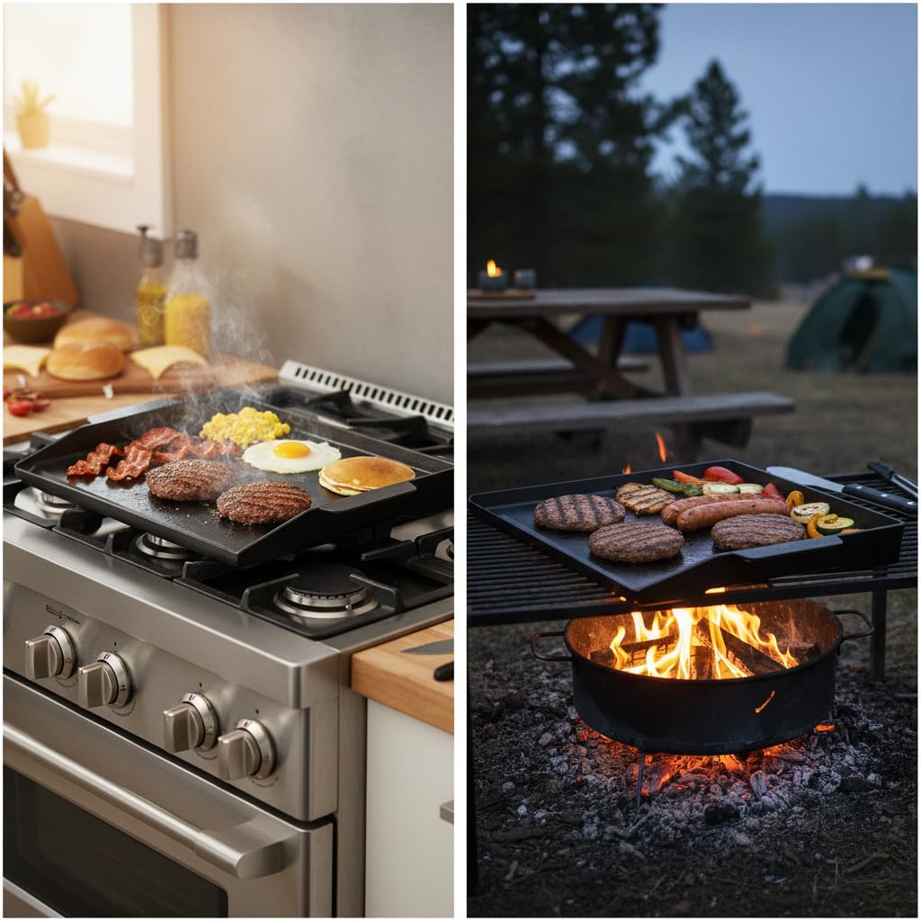 Onlyfire Chef griddle fits most grills and four-burner ranges.