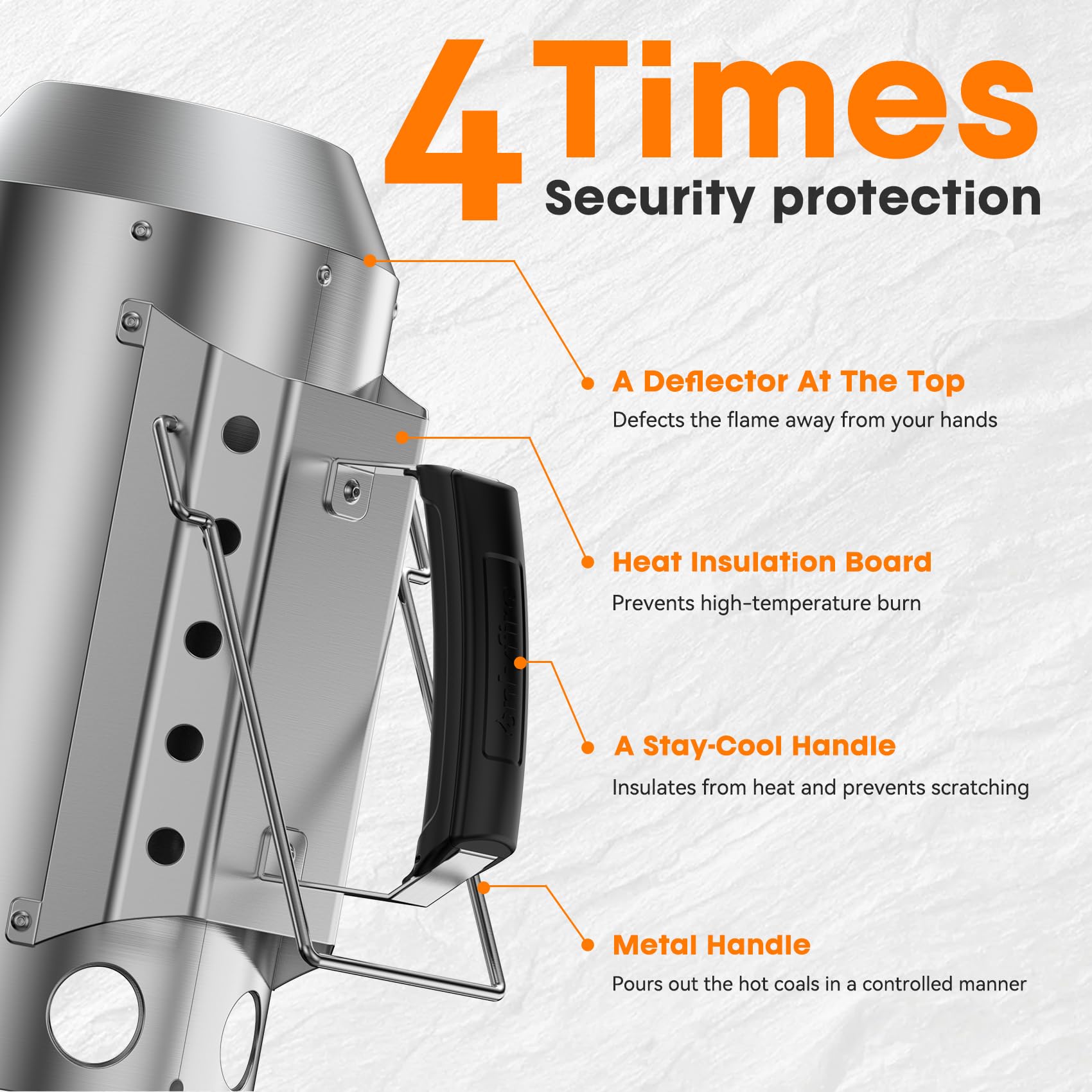 Onlyfire chimney starter offers 6.5lb capacity for larger grills