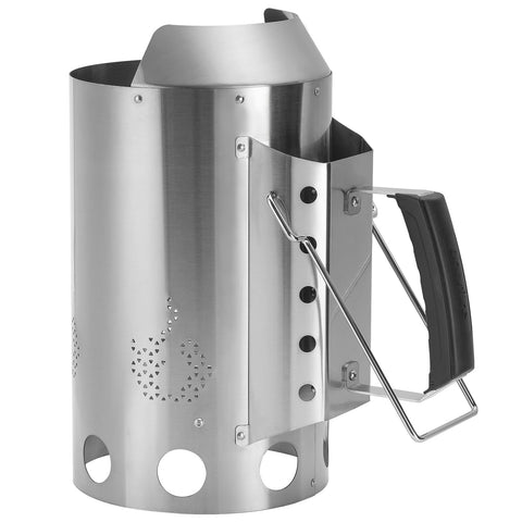 Onlyfire chimney starter with dual-handle safety for controlled pouring