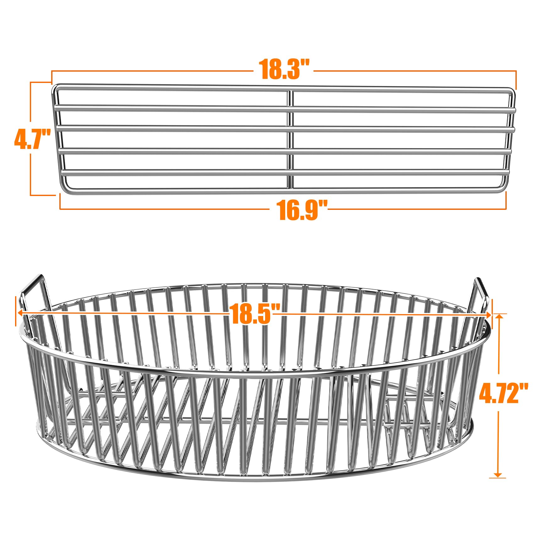 Onlyfire divider-2-zone-design enables high-heat searing and cool-zone cooking