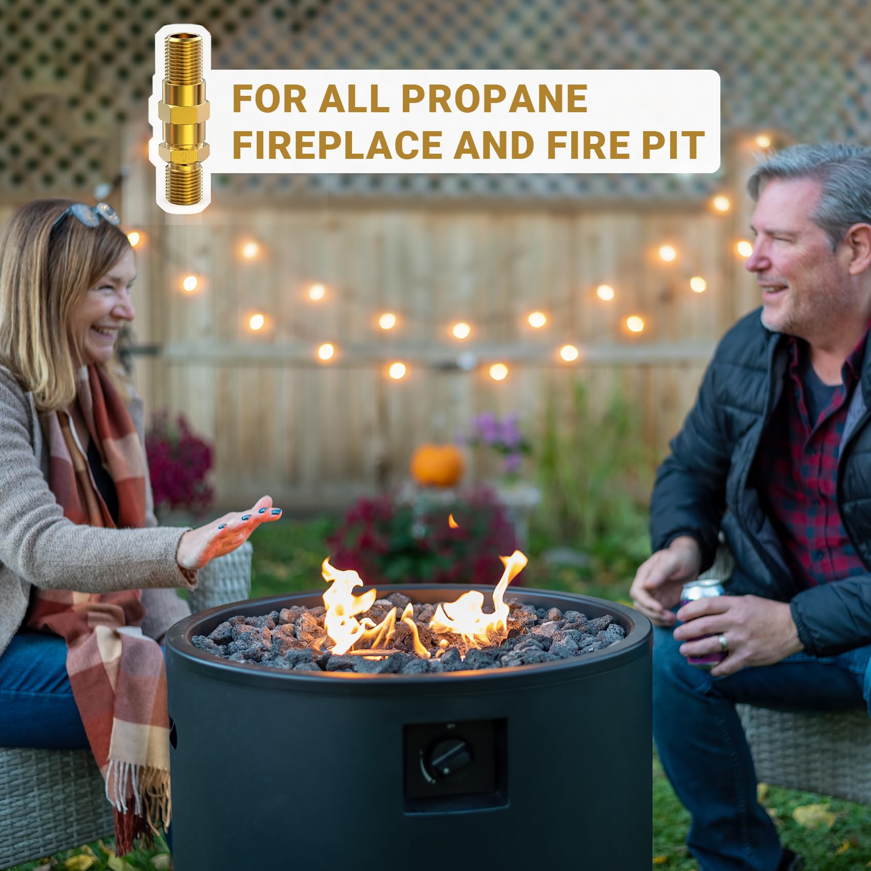 OnlyFire elegant brass valve enhances aesthetic appeal of fire pits.