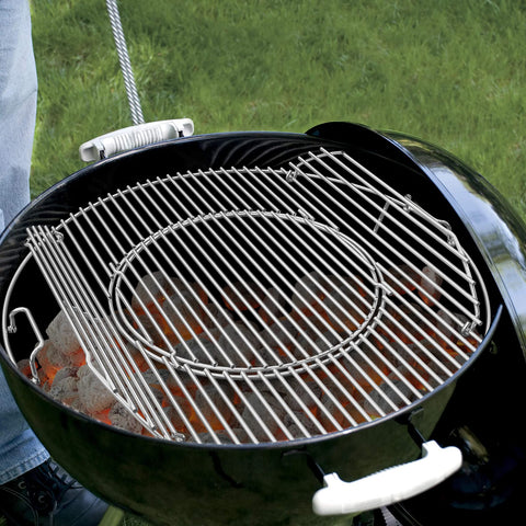 Onlyfire grate delivers even heat across steaks and thick poultry.