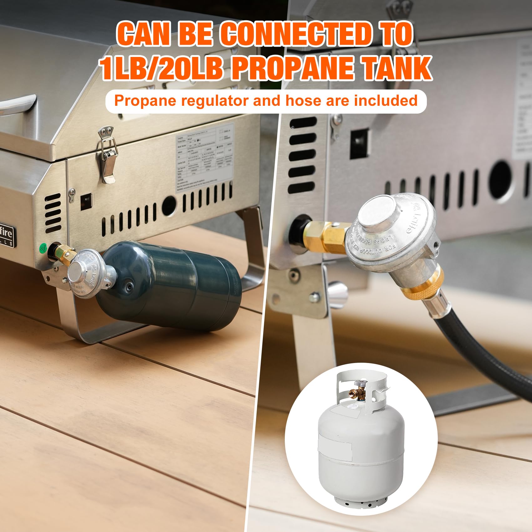 Onlyfire grill with foldable legs highlights easy transport and storage.