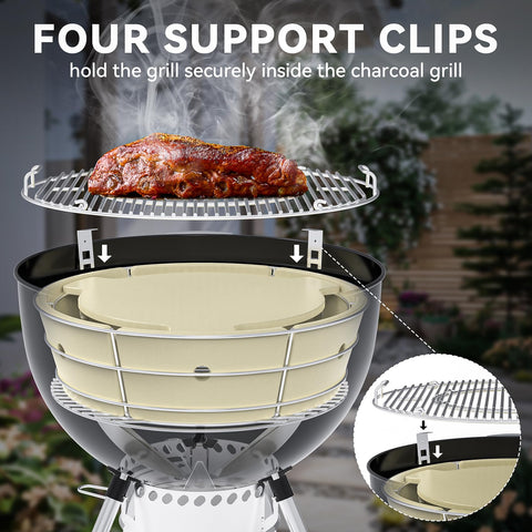Onlyfire fuel efficiency feature reduces charcoal usage for longer cooks.