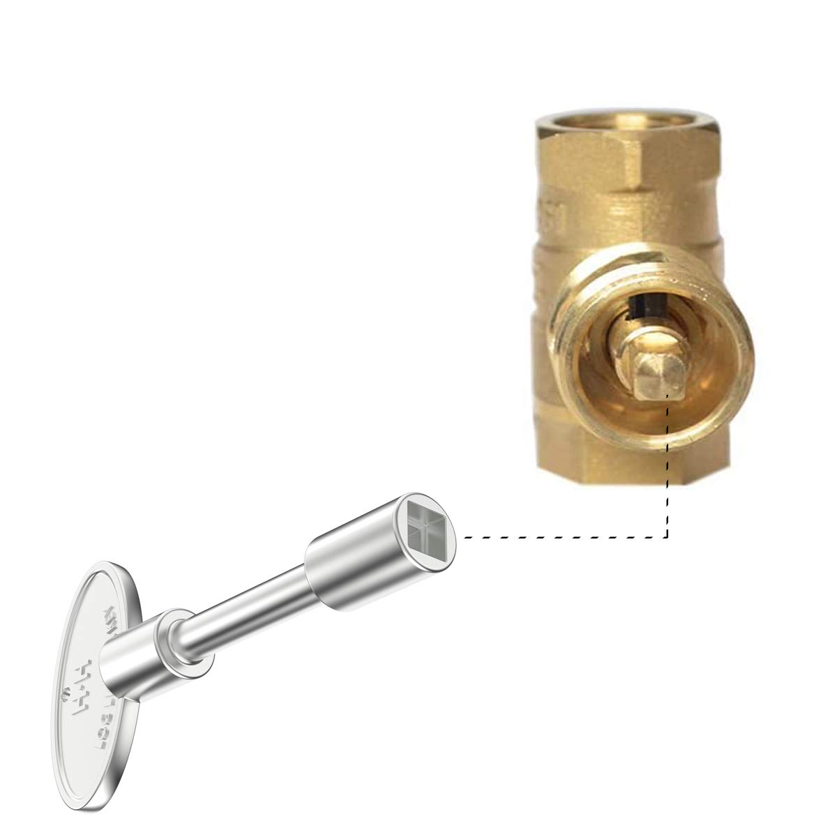 Onlyfire gas valve key supports 5/16 inch stems for flexible valve access.
