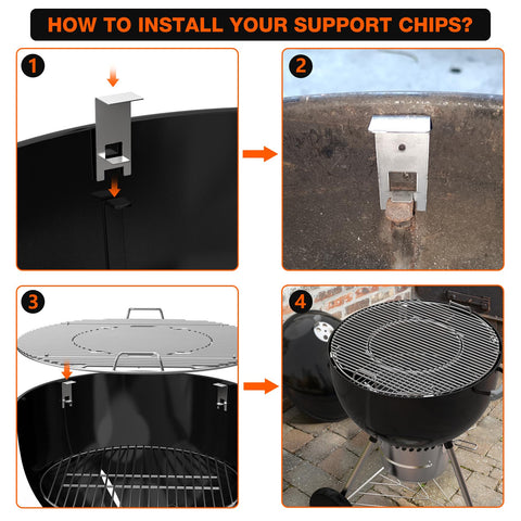 Onlyfire grate support chips support cooking grate securely.