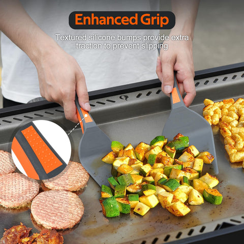 Onlyfire griddle kit BBQ tong with locking grip for safe handling
