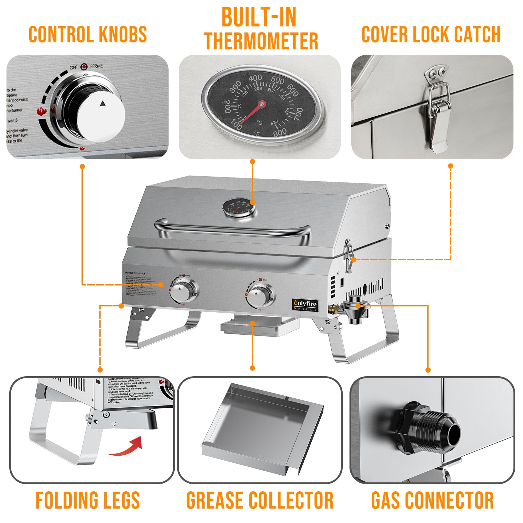 Includes gas valve and 20 lb hose for easy setup