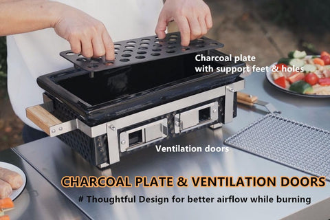 ONLYFIRE GRILLS charcoal plate included for complete grilling setup