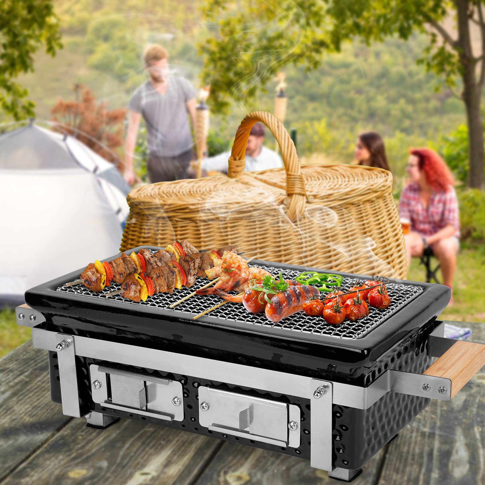 ONLYFIRE GRILLS ready-to-go setup for camping and picnics