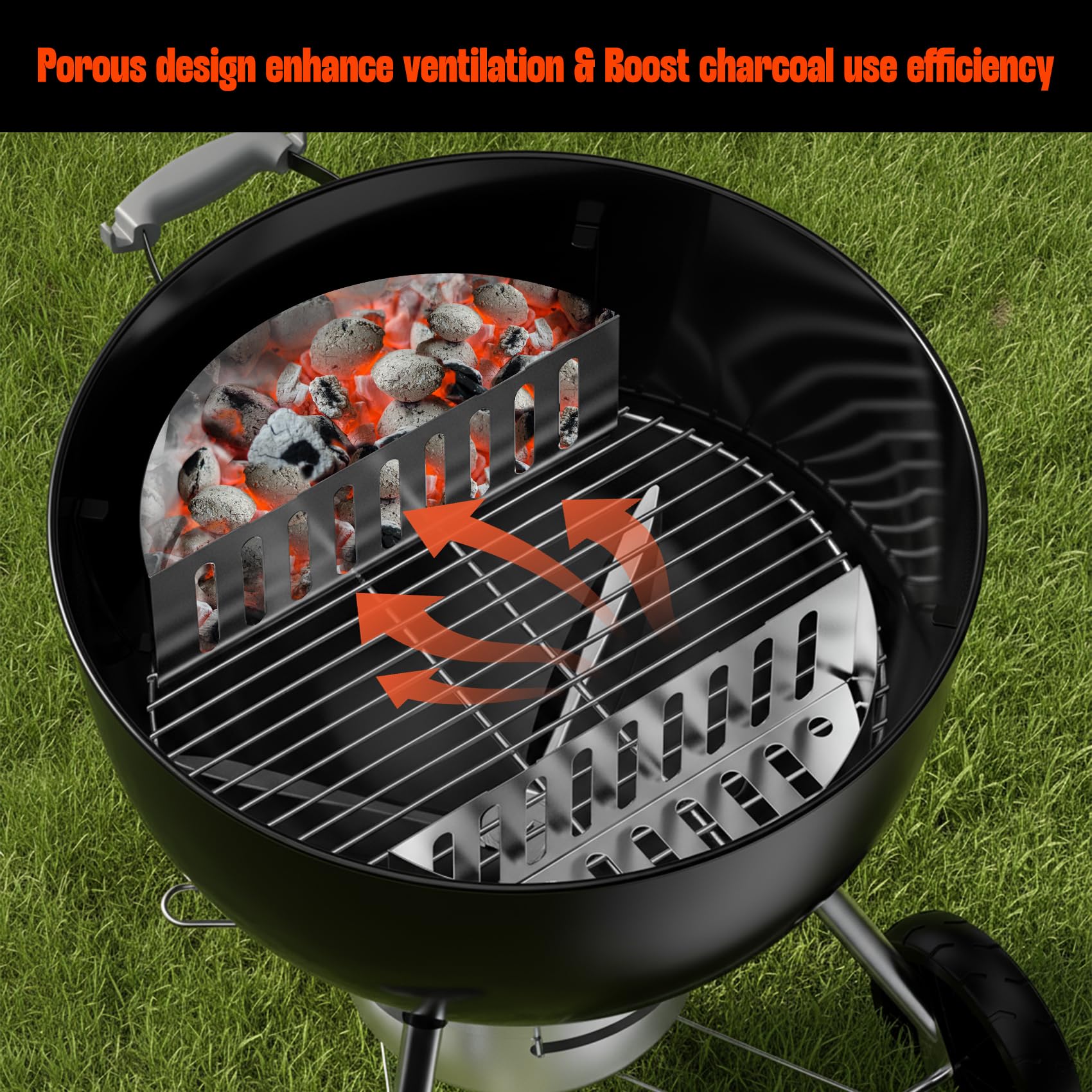 Onlyfire hollow bottom design improves airflow and ash separation for cleaner burns.