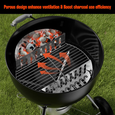 Onlyfire hollow bottom design improves airflow and ash separation for cleaner burns.
