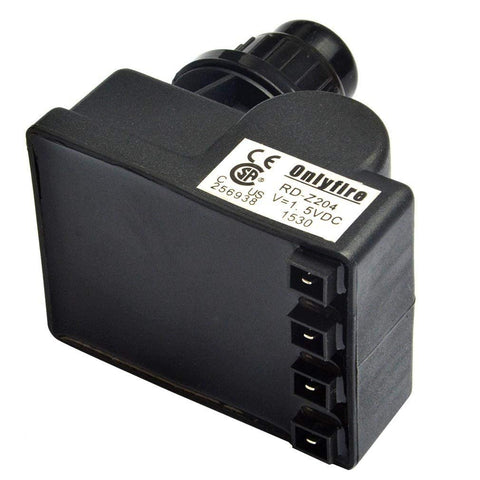 Onlyfire ignition module and push button designed for durability.