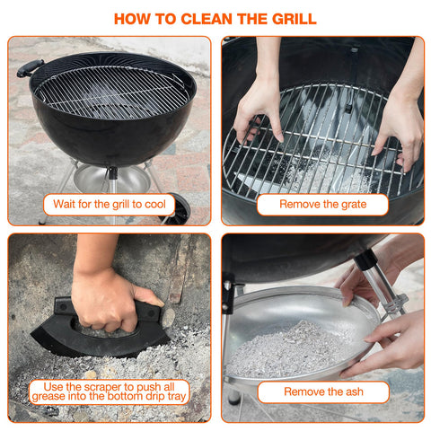 Onlyfire Kamado Joe compatibility scraper smooths cleaning around contours.