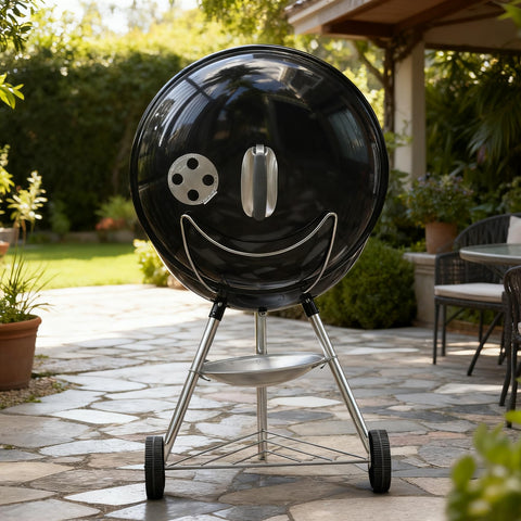 Onlyfire kettle lid storage slot keeps tools organized near the grill.