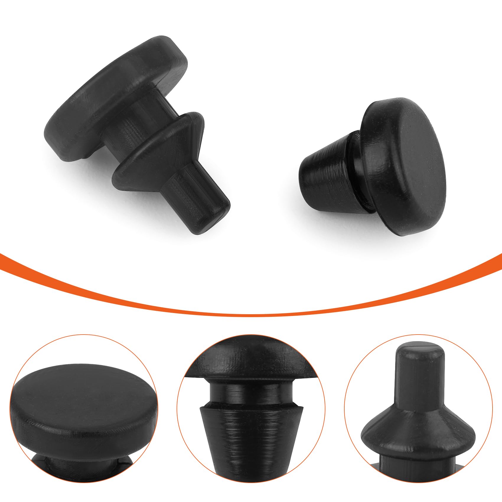 Onlyfire 6mm bumper with 0.47 inch head diameter fits larger openings.