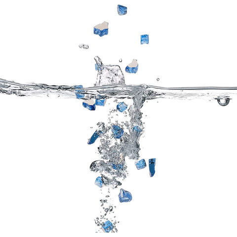 Onlyfire Pacific Blue fire glass resists heat and won’t discolor.