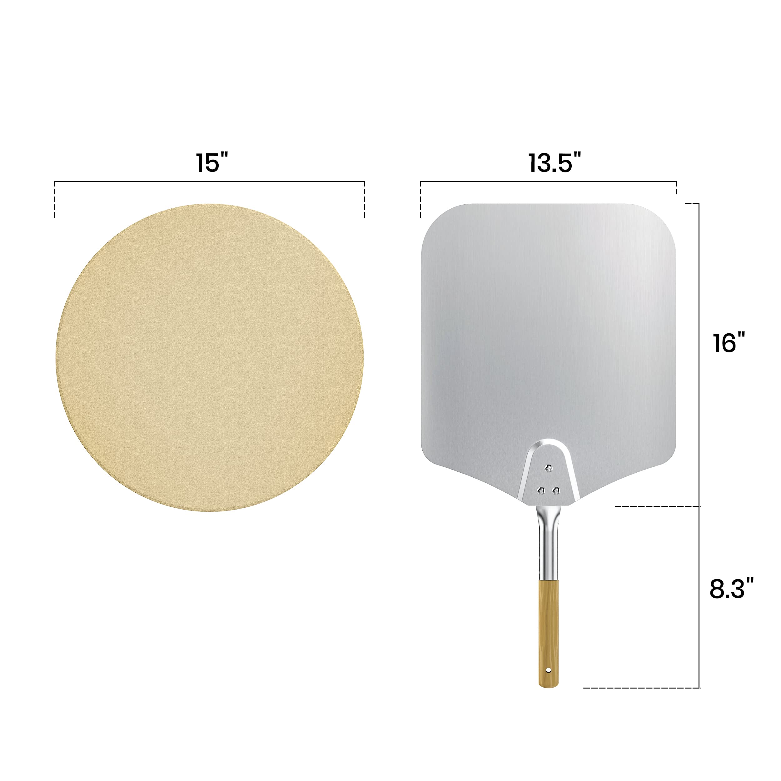 Onlyfire 15-inch round pizza stone heats evenly for consistent toppings
