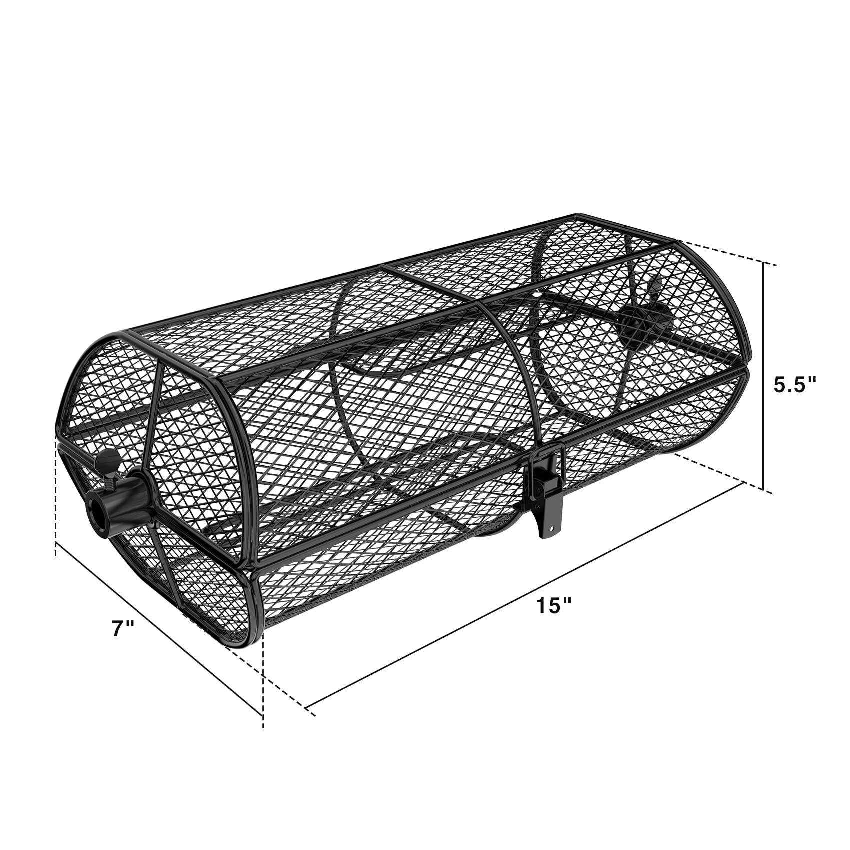 Onlyfire rotisserie basket filled with french fries for crispy results
